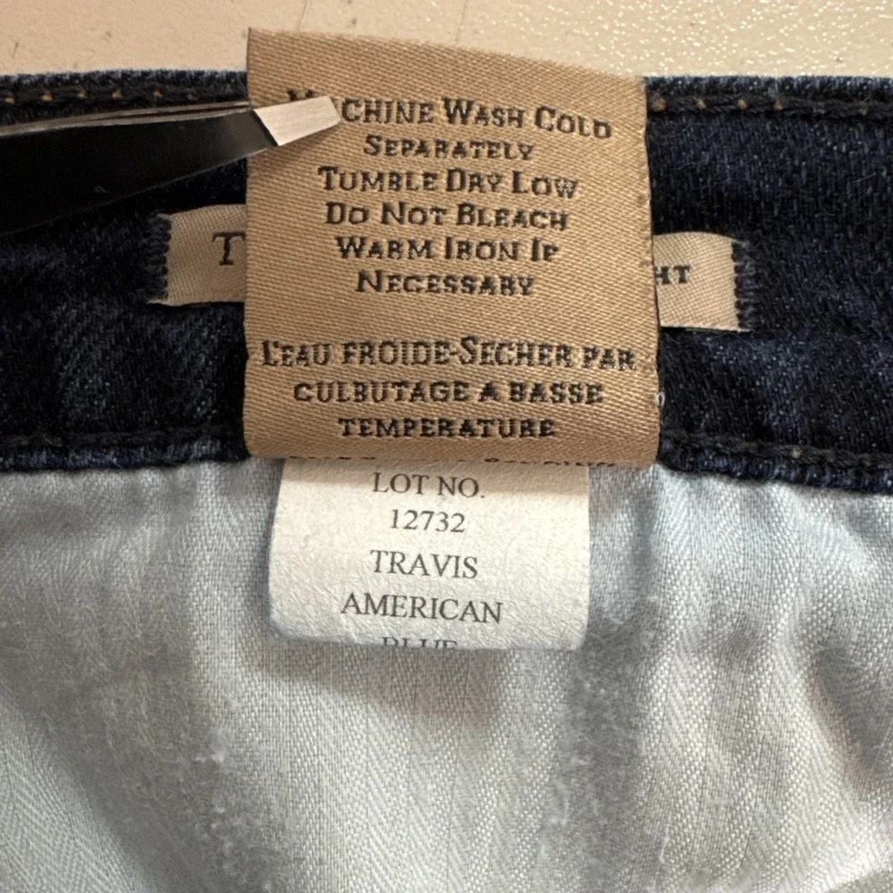 James Jeans Travis The Straight Mens 40x30 (38x30) Button Fly Dark‎ Wash Preppy